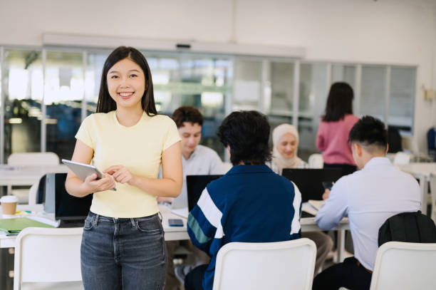 istock Portrait of Asian university student in school. 2150648343