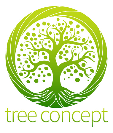 A tree abstract stylised concept plant design icon