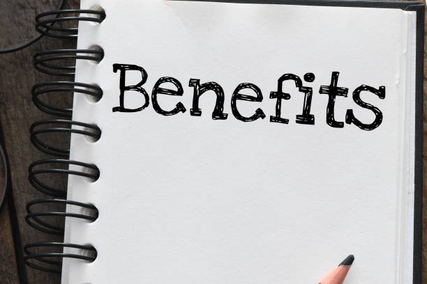 istock Benefits business concept - benefits word 2150654093