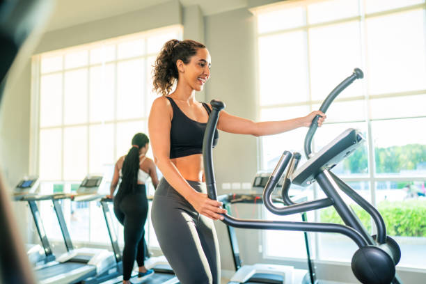 istock Fitness exercising in gym. 2150660022