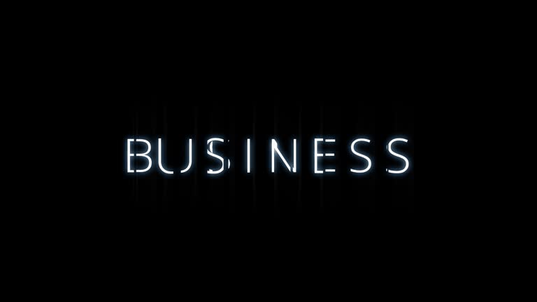 Business, success, money, work animated text