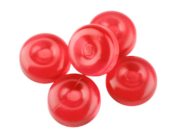 istock Red fruit lollipops isolated on white. lollipop, candy, sweetness 2150661535