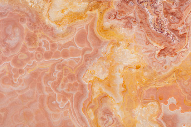 istock Super exotic orange onyx - polished stone slab texture. 2150664662