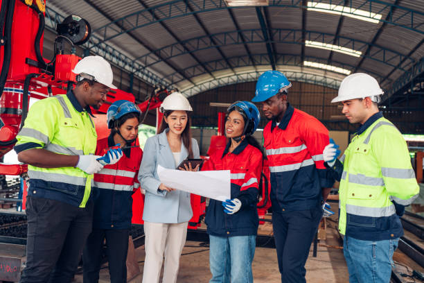 istock Chief Engineer and Project Manager  Talking and planning optimization of production. 2150666549