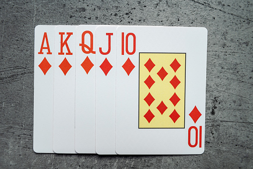 Nine Of Diamonds playing card - Isolated (clipping path included)