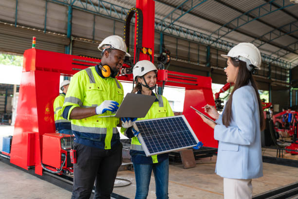 istock Sale engineer team showing solar panels technology. 2150667112