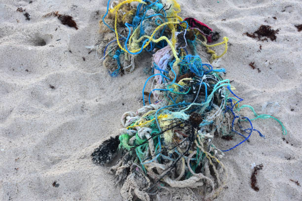 istock Tangled Mess of Nets and Ropes in a  Mess 2150667182