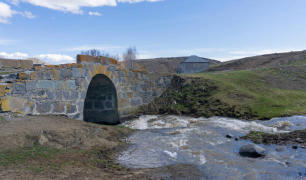 istock Old stone bridge over the river in Tejisi village. 2150667909