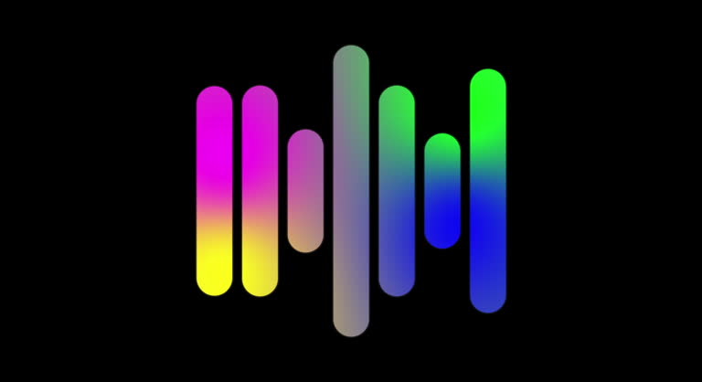 Color audio waveform
