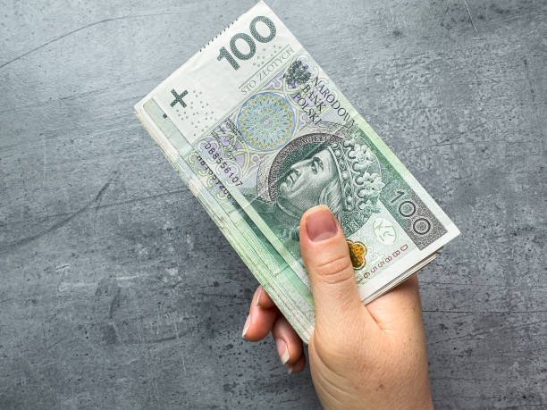 istock female hand count PLN 100 Polish money 2150672083