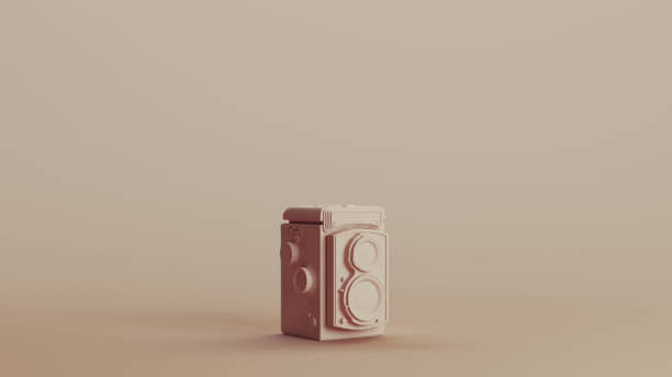 istock Box camera vintage equipment photography technology hobby neutral backgrounds soft tones beige brown 2150672308