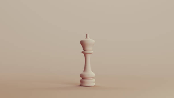 istock Chess piece king strategy game competition neutral backgrounds soft tones beige brown 2150672438