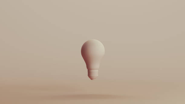 istock Lightbulb ideas inspiration symbol neutral backgrounds soft tones beige brown background clay sculpt 2150672598