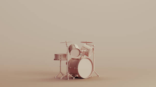 istock Drum kit cymbals percussion musical instrument neutral backgrounds soft tones beige brown background 2150673860