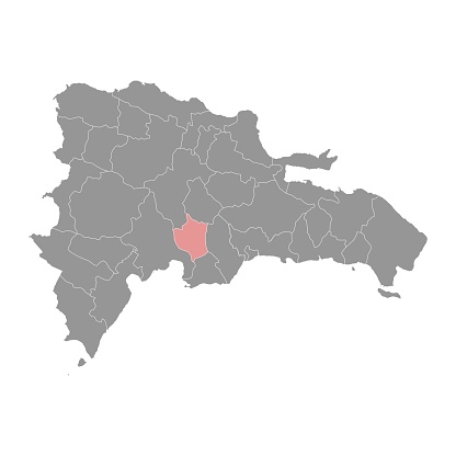 San Jose de Ocoa Province map, administrative division of Dominican Republic. Vector illustration.