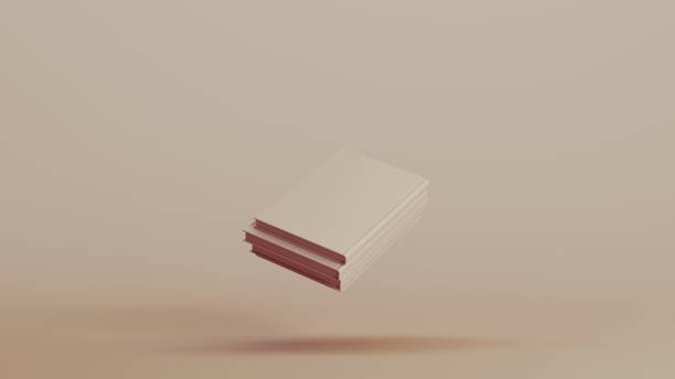 istock Books notebook hardcover row education information neutral backgrounds soft tones beige brown 2150674461