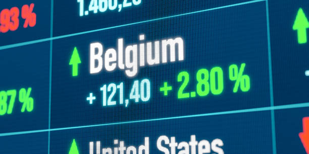istock Belgium rising stock market. 2150674581