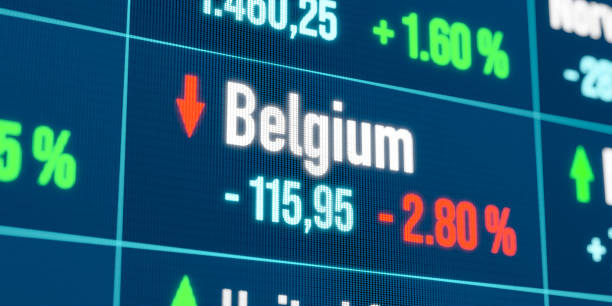 istock Belgium falling stock market. 2150674582