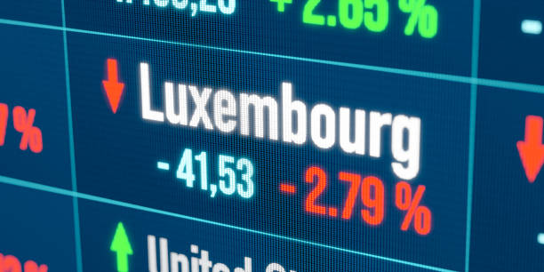 istock Luxembourg falling stock market. 2150675562