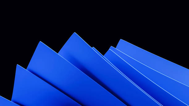 istock Blue sheets of paper 3D 2150678338