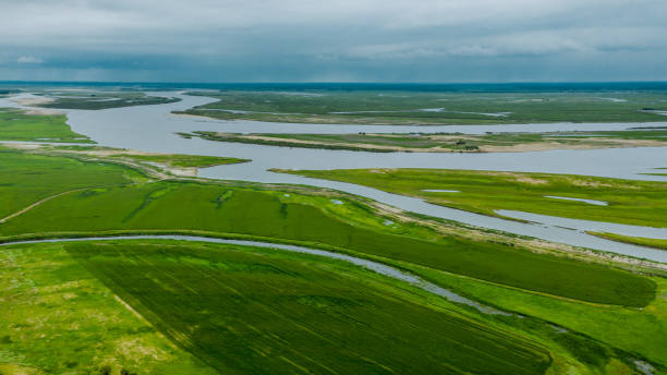 istock Aerial scenery along the Nenjiang River 2150678416