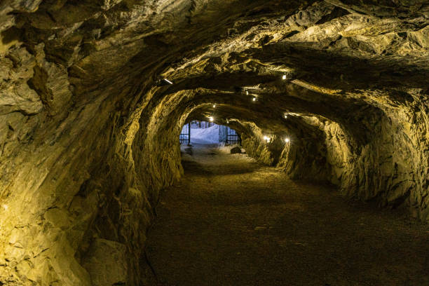 istock cave in a marble quarry in Karelia 2150678533