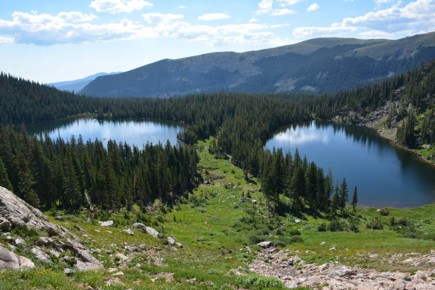 View of Lower Crater Lakes in James Peak Wilderness Rocky Mountains Colorado