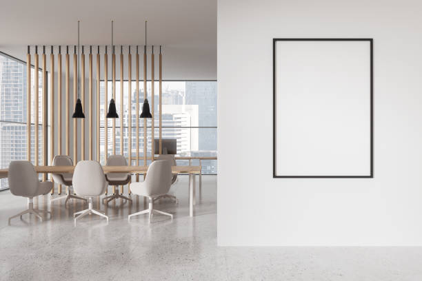istock White office board room interior with poster 2150681461
