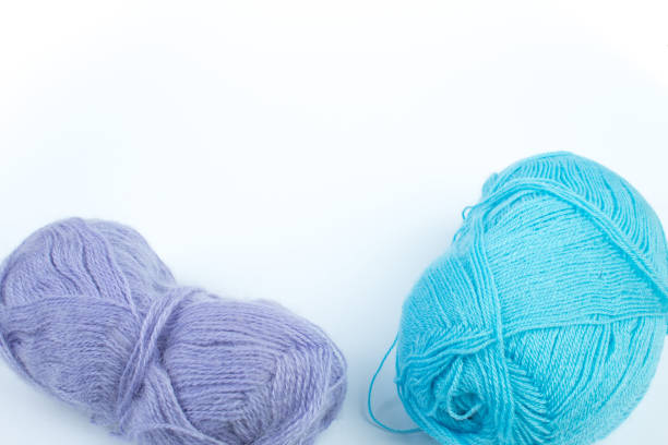 handmade yarn on white