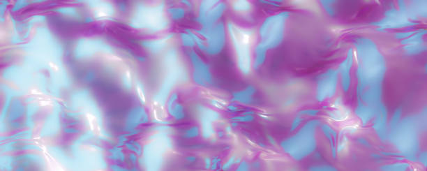 istock Mesmerizing abstract holographic background with fluid, liquid texture. Ideal for modern design projects, wallpapers, creative backdrops. Color gradient, y2k style, 2000s. Iridescent surface. 3D. 2150682129