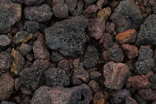 Texture of volcanic rocks close up. Ngorongoro crater. Tanzania