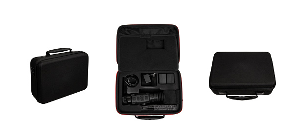 Miami, USA - February 13, 2014: Canon EF 24-105mm lens box. Canon brand is owned by Canon Kabushiki Kaisha.