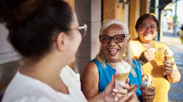 istock Multigenerational women hanging out and having ice-cream 2150691634