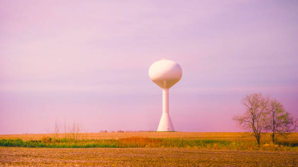 istock Prairie, water tower, sky, and horizon 2150692375