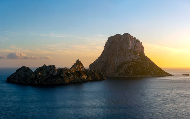 istock Panoramic view of Es Vedra and Es Vendrell islands at sunset 2150692382