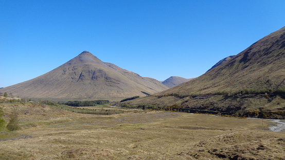 Sharp mountain peak in the Scottish Highlands.