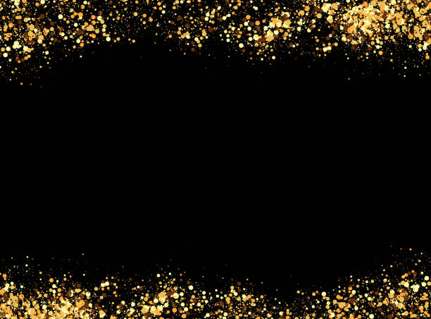istock Sparkling stardust. Golden shiny magic vector golden particles isolated on black background. 2150699089