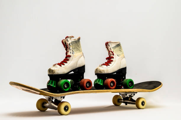 istock Two skates are on a skateboard 2150699119