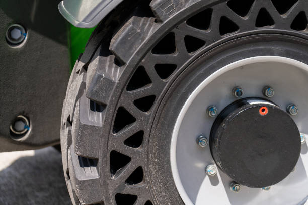istock Airless non-pneumatic tire close up 2150701354