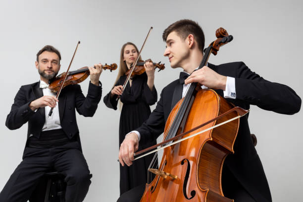 istock Musicians playing contrabass and violins 2150704974