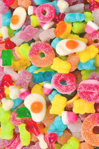 istock Assorted gummy candies. Top view. Jelly  sweets. 2150705372