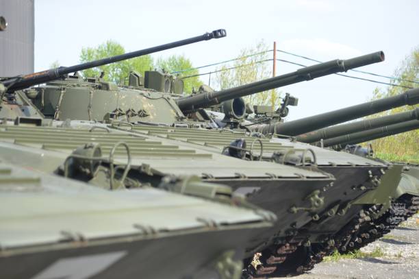 istock exhibition of military weapons 2150709159