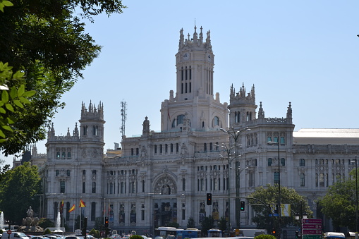 Madrid, Spain, 15 July 2015: The Cibeles Palace