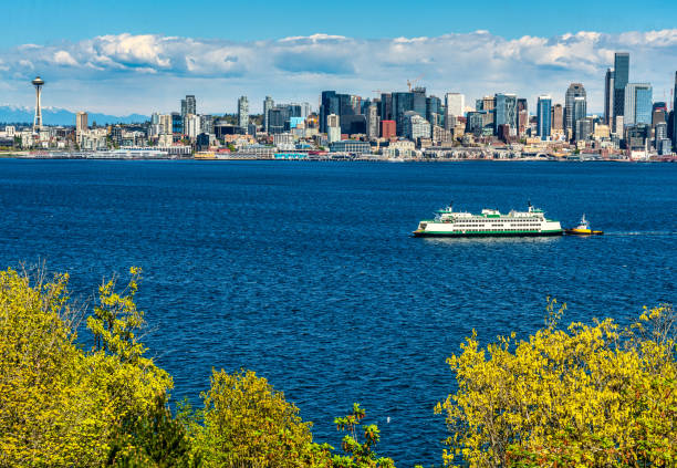 istock Travel Ferry And Skyline 2150716138