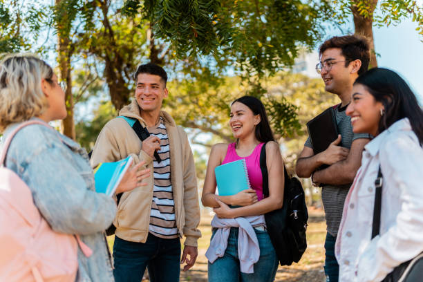 istock Young student friends talking outdoors 2150719894