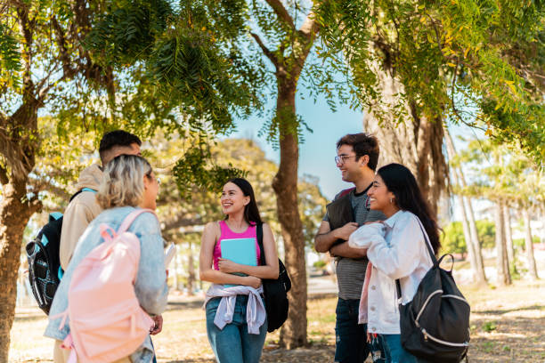 istock Young student friends talking outdoors 2150720367