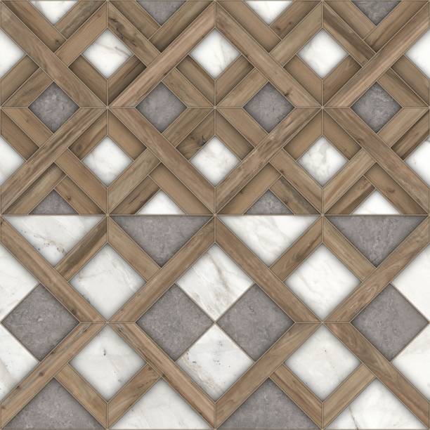 istock Geometric decor.Wood and marble Pattern Texture Used For Interior Exterior Ceramic Wall Tiles And Floor Tiles. 2150722544