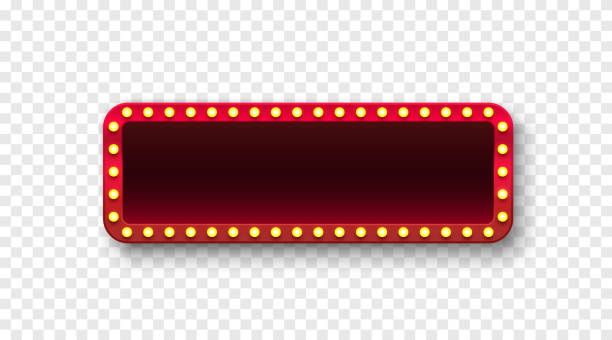 istock Light frame label, event bar casino, show signboard, on a transparent background. Vector illustration 2150728115