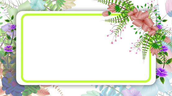colorful floral background with copy space. eye pleasing animation of floral texture. spring time animation.