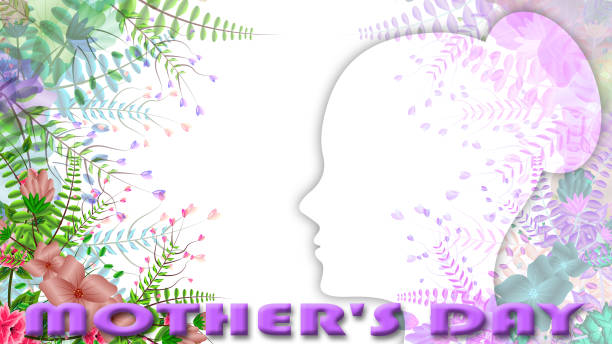 istock mother's day greetings in floral texture with transparent mother's icon in white colour. mother's day celebration concept. 2150731480